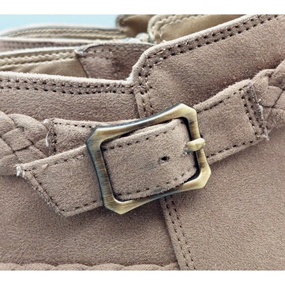 Life Stride Size 8.5M Side Zip Ankle Boots Block Heel Booties Brown Memory Foam - Picture 6 of 16